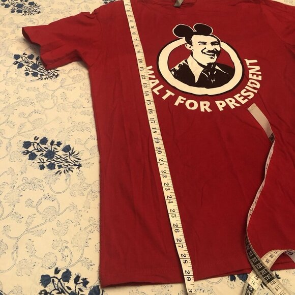 Next Level Size L Disney Tee Walt For President Unisex Red - Picture 6 of 8